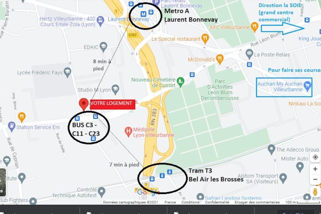 Appartement Neuf Pour 6, Parking Et Box, Au Calme Villeurbanne Exteriör bild